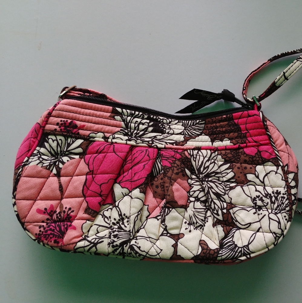 NEW Vera Bradley pink brown floral shoulder bag